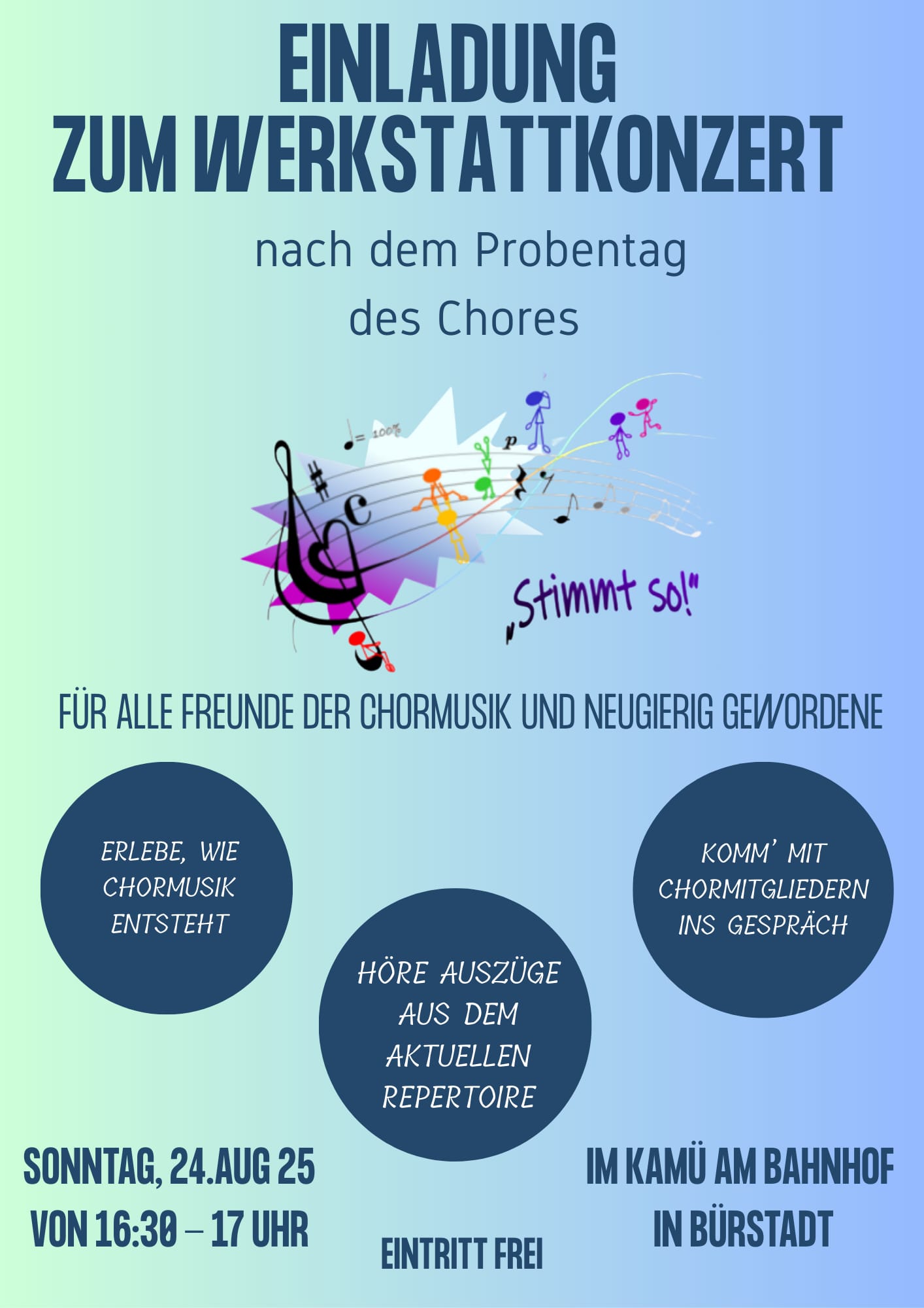 Plakat Werkstattkonzert im Kamü Bürstadt